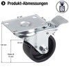 Metafranc Swivel Castor Diameter 75 mm – Lock – 91