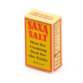 MyTinyWorld 2 x Dolls House Miniature 1940s Saxa Table Salt Boxes