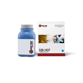Laser Tek Services Compatible Toner Refill Kit Replacement for Dell 2130 330-1437/330-1417 Works with Dell 2130CN 2135cn Printers (Cyan, 1 Pack) - 2,500 Pages