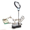 Magnifying Glass Soldering Station LED Lamp Magnifier with Auxiliary Clips