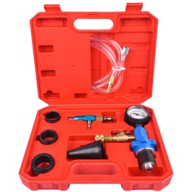 Handor Radiator Coolant Refill Tool Cooling System Radiator Vacuum Purge & Fill Tool Set Coolant Vacuum Refill Kit Coolant Filler with Universal Adapter Hoses for Car Motorcycle Truck