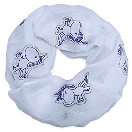 Soul-Cats Children's Loop Scarf Unicorn Cotton Viscose Blue Glitter, blue
