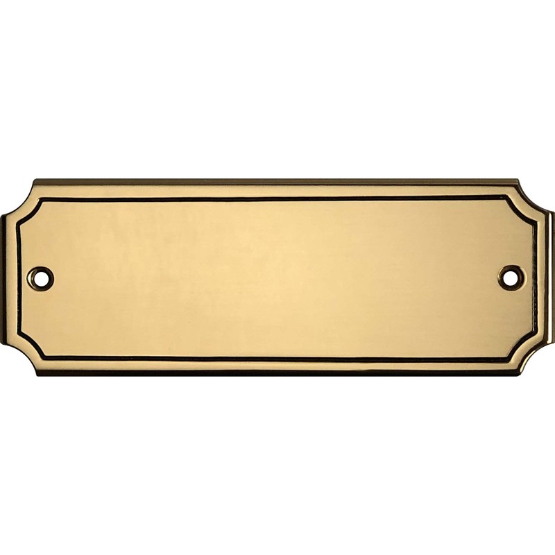 Rectangular Brass Sign with Engraving