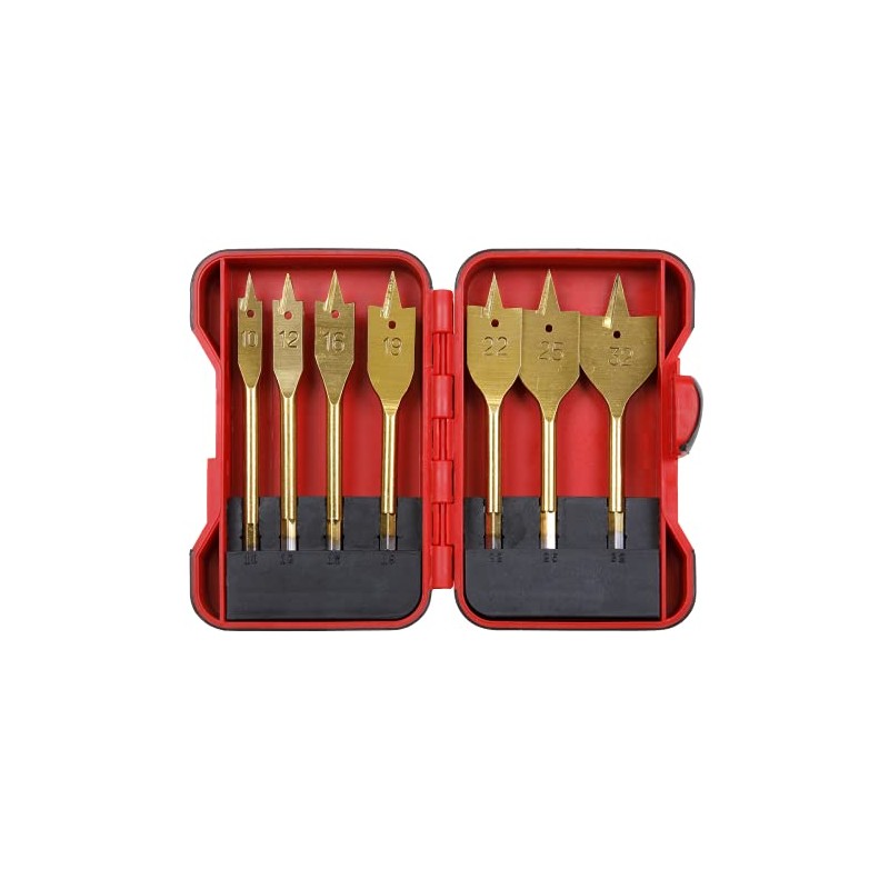 Sealey Titanium Coated Flat Wood Drill Bit Set 7pc -