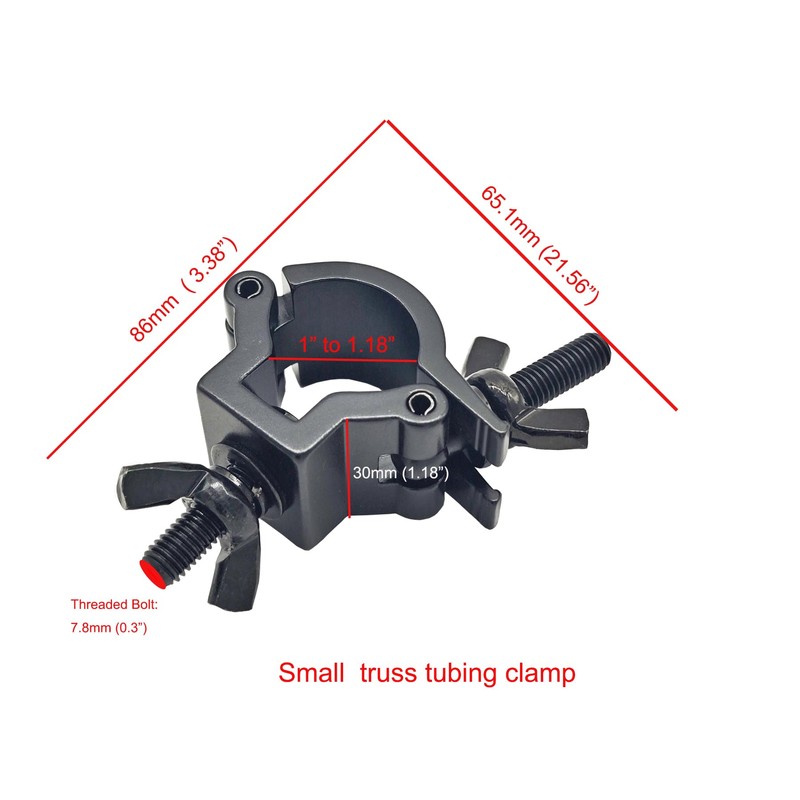 DJ Lighting Clamps 1” to 1.18” Lighting Mount Fits 25-30mm