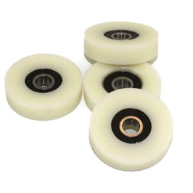 4 Pieces Nylon Polyamide Rollers 40 mm diameter 10 mm wide 8 mm bearing Precisely Machined in the EU(40-10-8)