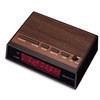 Westclox Retro Wood Style Small Night Table Alarm Clock with