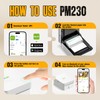 PM230 Mini Sticker Printer-2 Inch Bluetooth Thermal Pocket Printer, Inkless