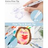 Ohuhu Colouring Pens, 60 Dual Tip Brush Pens Felt Tip