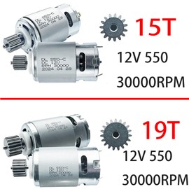 12V RS550 30000RPM 00968-9015 High-Speed 7R Motor (15T) for Power Wheels Kids Ride on Car Upgrade for Fisher Price/Jeep Hurricane/Ford 150 Raptor Bronco/Dune Racer Extreme Replacement Parts