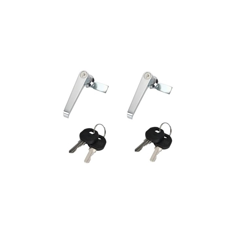 2Pcs Chrome Zinc Alloy Handle Cabinet Cabinet Locks, switchgear, Control