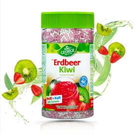 King George – Royal Tea Time, Strawberry Kiwi Instant Drink 6 x 400 g, Hot and Cold a Delight, Instant Tea Drink with Strawberry Kiwi Flavour, Makes up to 4 Litres