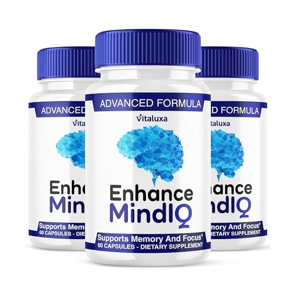 (3 Pack) Enhance Mind IQ Capsules, Enhanced Mind I Q