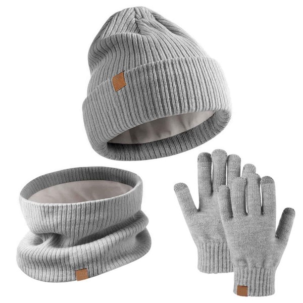 AWAVM Kids Winter Hat Scarf Gloves Set 3 PCS Warm