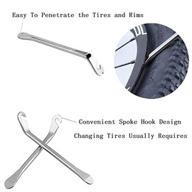 Pack of 2 Bicycle Inner Tubes with 3 Tyre Spoons Iron Tyre Lever, 12 Inches, 14 Inches, 16 Inches, 18 Inches, 20 Inches, 22 Inches, 24 Inches, 24 Inches, 26 Inches Inner Tube, Road MTB Bicycle Inner