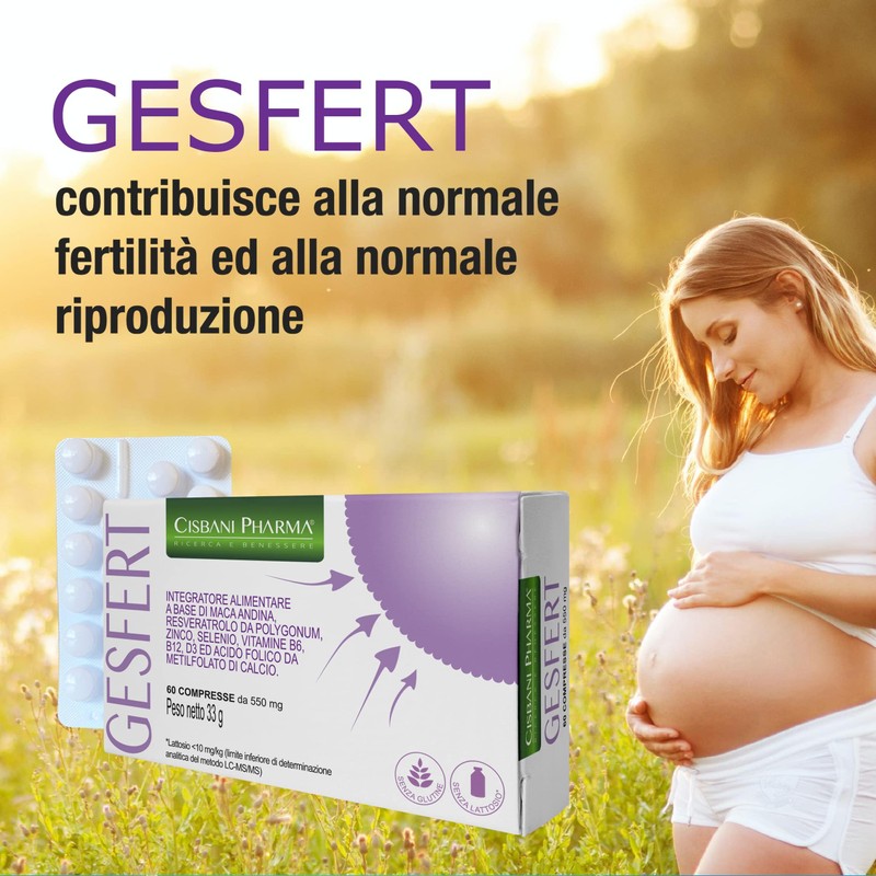 Gesfert, integratore a base di Acido Folico, Maca Andina, Zinco,