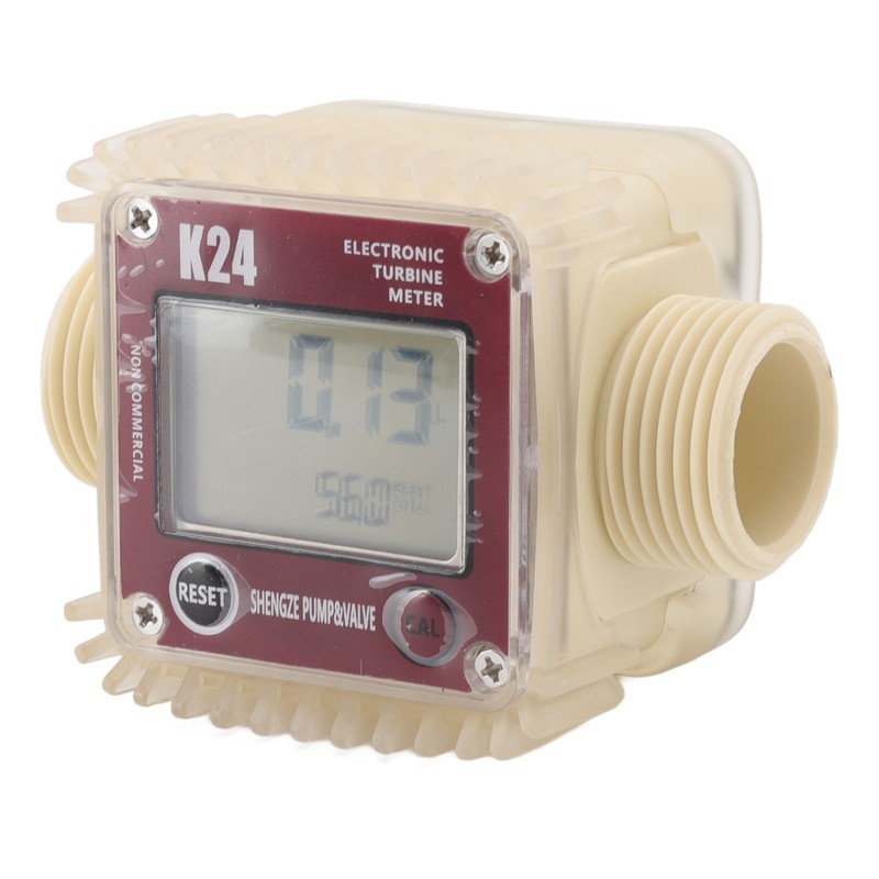 Digital Turbine Flow Meter 20BAR High Accuracy LCD Display G1