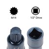 sourcing map 1/2" Drive x M14 (14mm) Triple Square Spline