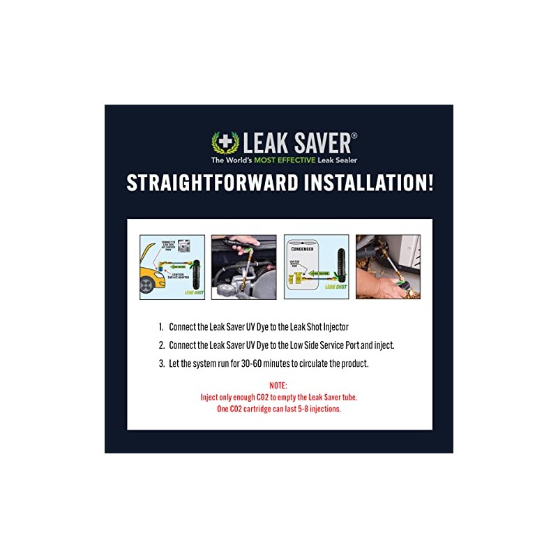 Leak Saver UV Dye Injection Kit for Refrigeration Systems
