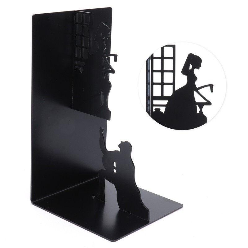 Wrought Iron Figure Book Stand Readers Book Stand Bookshelf Ornaments