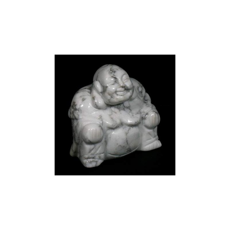Howlite Sitting Buddha Statue