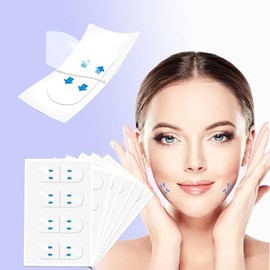 PYIEV 200PCS, Face Lift Tape, Bands Instant Facelift Tape for Wrinkles, Instant Neck Tape For Sagging Skin, Eyes, Jowls,Transparent Lifting Tapes with Elastic Bands