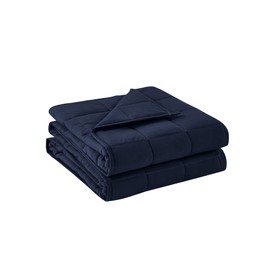 BB BLINBLIN Weighted Blanket Heavy Blanket, Calm and Sleep, Premium Soft and Comfortable Material and Glass Beads (Navy Blue, 41''x60'' 10lbs), Suit for One Person(~90lb) Use on Twin Bed
