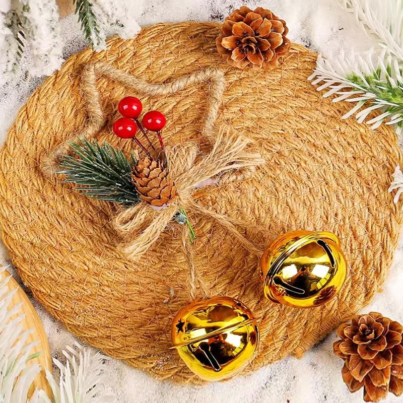 2 adornos colgantes de campana de Navidad para decoración del