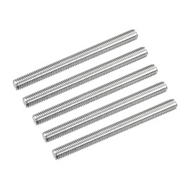 TOP-VIGOR 5Pcs M6 x 55mm Fully Threaded Rod, 304 Stainless Steel Right Hand Threads Rods, Fully Studding Rod Bar for Anchor Bolts, Clamps, Hangers and U-Bolts