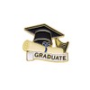 Gold Graduation Cap Brooch Pin for Women Girls Men Fashion