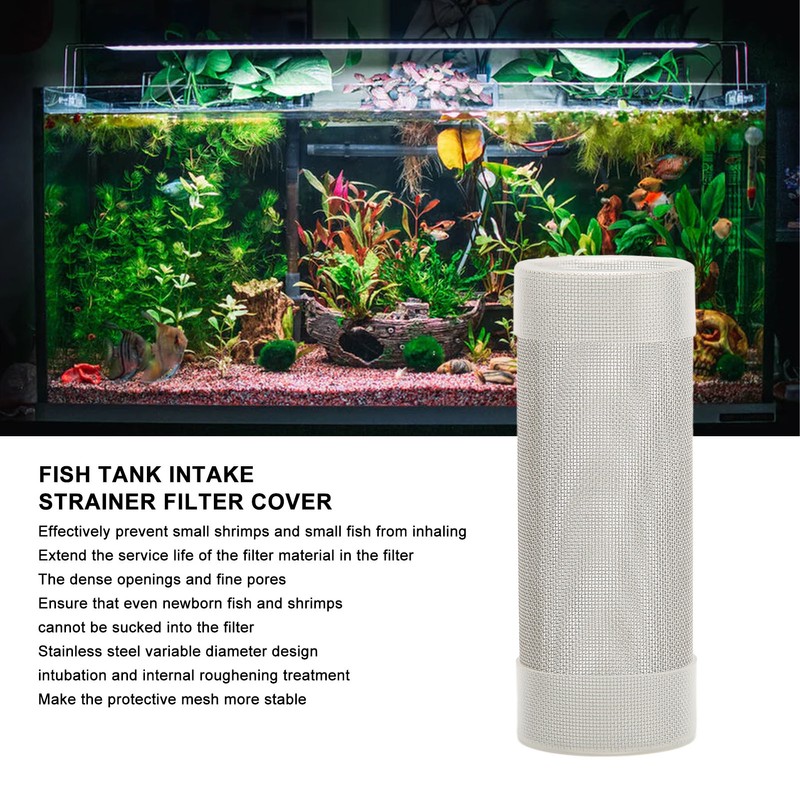 Aquarium Intake Filter Mesh Stainless Dense Openings Fine Pores Fish
