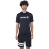 Hurley Men's OAO Quickdry Rashguard SS Rash Guard Shirt, black,
