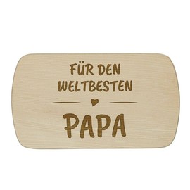 Breakfast Board with Engraving, Bester Papa, Durable Wooden Board in Various Designs, Made from Sustainable Beech Wood, Great Gift Idea, World Best Dad Motif