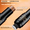 2-in-1 Contour+Highlighter Stick - Bronzer for Face Contours, 24-Hour Waterproof