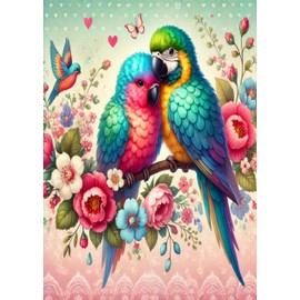 FAMA.store 5D Diamond Painting Kits for Adults - DIY Art and Crafts Kit with Full Drill Diamonds,Design Perfect for Beginners and Home Wall Decoration 12x16 Inch, Lovly Birds