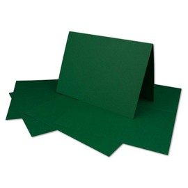 Glüxx Agent 100 DIN A6 Folding Cards Dark Green – Cards to Design Yourself 14.8 x 21 cm – Folding Cards with 160 g/m² – Colours-4-you