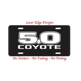 Laser Edge Designs Ford 5.0 Coyote Inspired Laser Engraved Plate Auto Truck Car Tag Aluminum