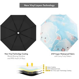 Xiuying Feng Mini Travel Umbrella Purse with Case Compact cloud-sheep