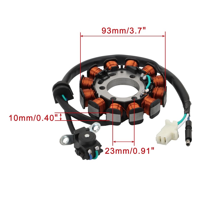 WOOSTAR 12 Coil 3 Wire Magneto Stator Replacement for 2013-2018