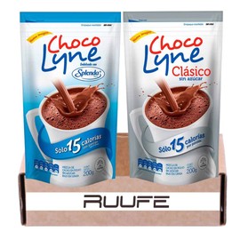 Chocolyne (2 pck) Light Cocoa Chocolate Chocolyne No added Sugar | Low in Fat | Delicious On-The-Go Treat | Chocolate Chocolyne Colombia sin Azucar Endulzado con esplenda y clasico sin azucar