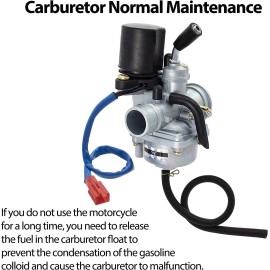 PCC Carburetor W/ ELECTRIC CHOKE FOR 2 Stroke MOPED Dinli JP Dino Helix Beast CA26