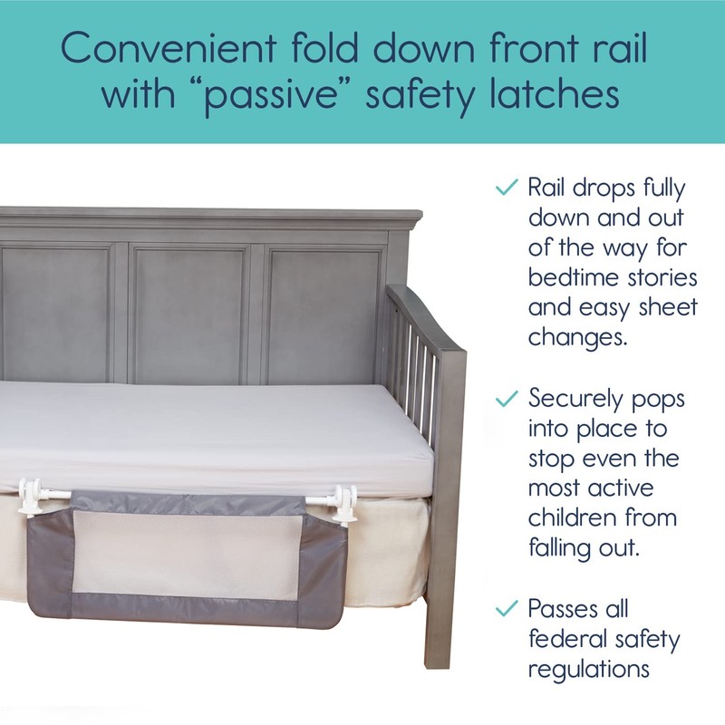 hiccapop Convertible Crib Bed Rail for Toddlers, Crib Rail Guard