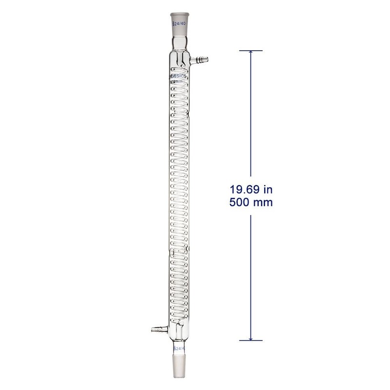 Labasics Borosilicate Glass Graham Condenser with 24/40 Joint 500mm Jacket