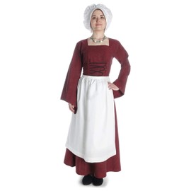 HEMAD Medieval Apron Cotton Model: Repanse, White