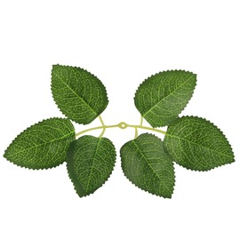 JCBIZ 36pcs Fake Rose Leaves Artificial Greenery Leaves for Wedding Arrangements Centerpieces Small Bouquets Garland Crafts, Green
