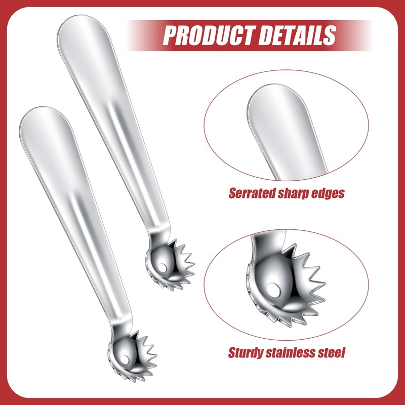 2PCS Tomato Stem Corer & Strawberry Huller - Stainless Steel