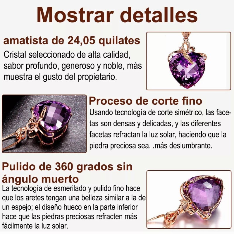 Gomia Colgante Amatista En Forma De Corazón Oro 18k Piedra