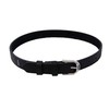 Winners Outer Wear Leather Belt with Stirrup Buckle, Black, 36"