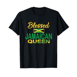Blessed Jamaican queen Jamaican women Jamaican women outfits T-Shirt