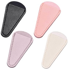 4 Piezas Fundas Protectoras de Cuero para Tijeras Pequeñas, Tamaño Compacto - Seguridad para Tijeras de Cejas, Cuidado Personal y Uso Diario